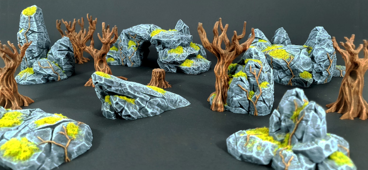 Rocks, Craters and Trees