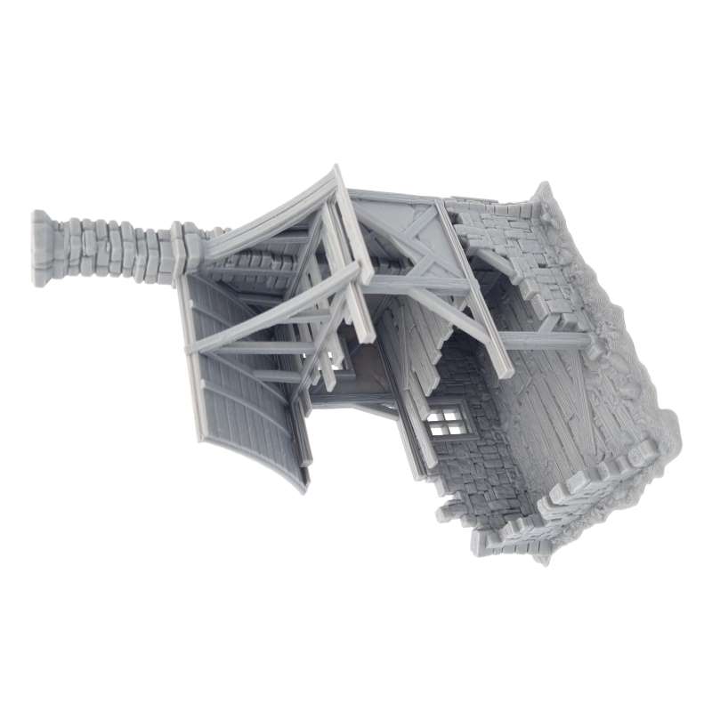 House Ruin 01 – Frostguard Town Ruined Building (3 Parts) – 28–32mm Terrain