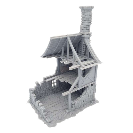 House Ruin 01 – Frostguard Town Ruined Building (3 Parts) – 28–32mm Terrain