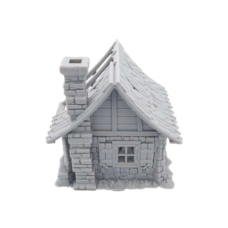 House Ruin 02 – Frostguard Town Damaged Cottage (2 Parts) – 28–32mm Scenery