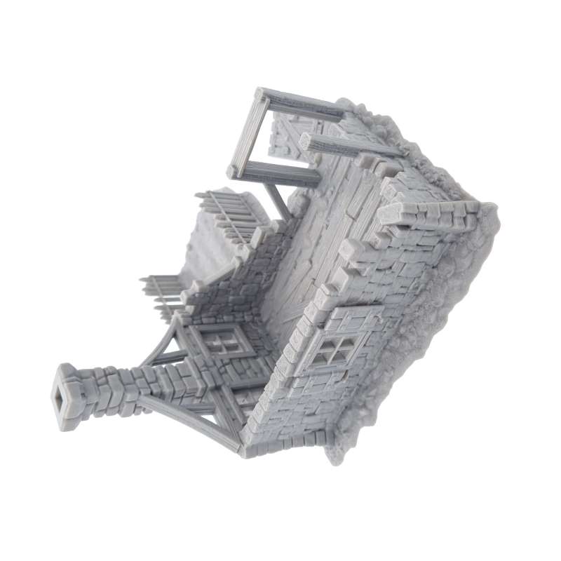 House Ruin 04 – Frostguard Town Corner Ruin – 28–32mm Scenery