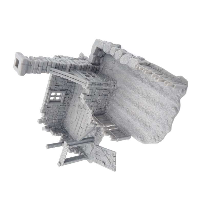 House Ruin 04 – Frostguard Town Corner Ruin – 28–32mm Scenery