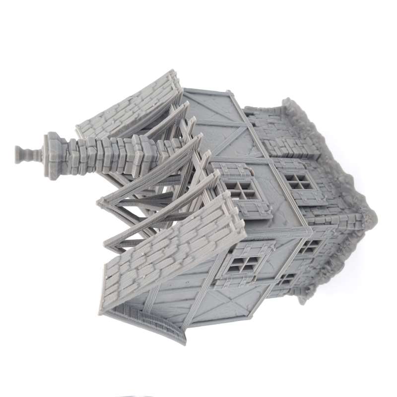 House Ruin 05 – Frostguard Town Large Ruined House (3 Parts) – 28–32mm Terrain