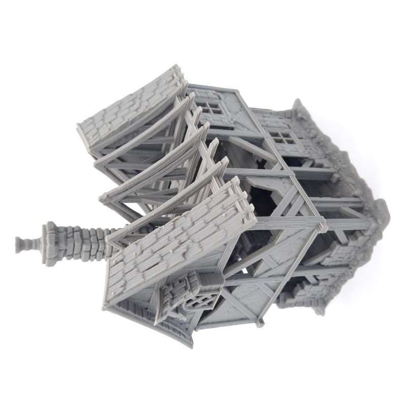 House Ruin 05 – Frostguard Town Large Ruined House (3 Parts) – 28–32mm Terrain
