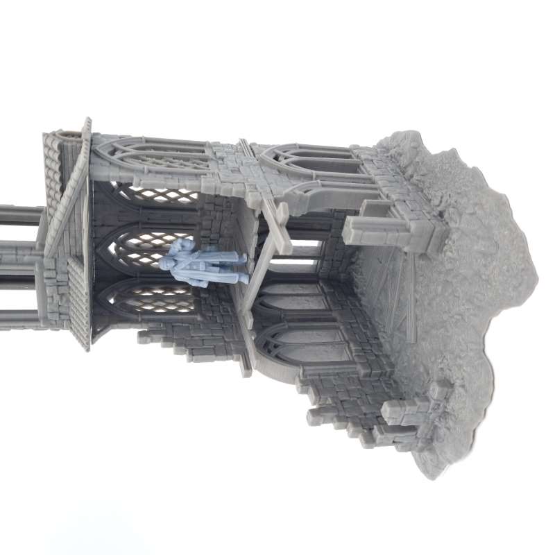 Abbey Ruin – Frostguard Gothic Church Ruined Building (4 Parts) – 28–32mm Terrain