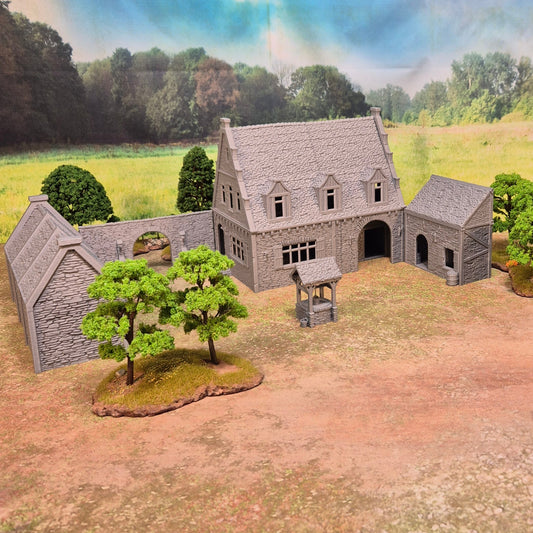 Roadside Inn - Set of 3 Buildings with Wall