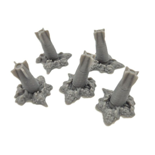 Fallen Bombs – Set of 5 – 28mm Tabletop Terrain | Battlefield Scatter