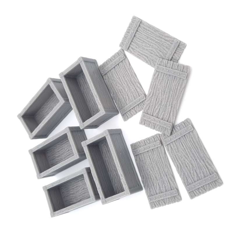 5x Wooden Rectangular Box – QP3D Wargames