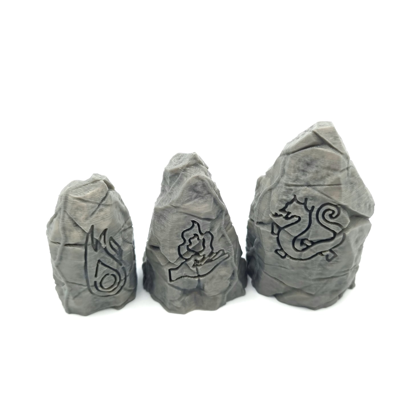 Celtic Rune Rocks Terrain Front View