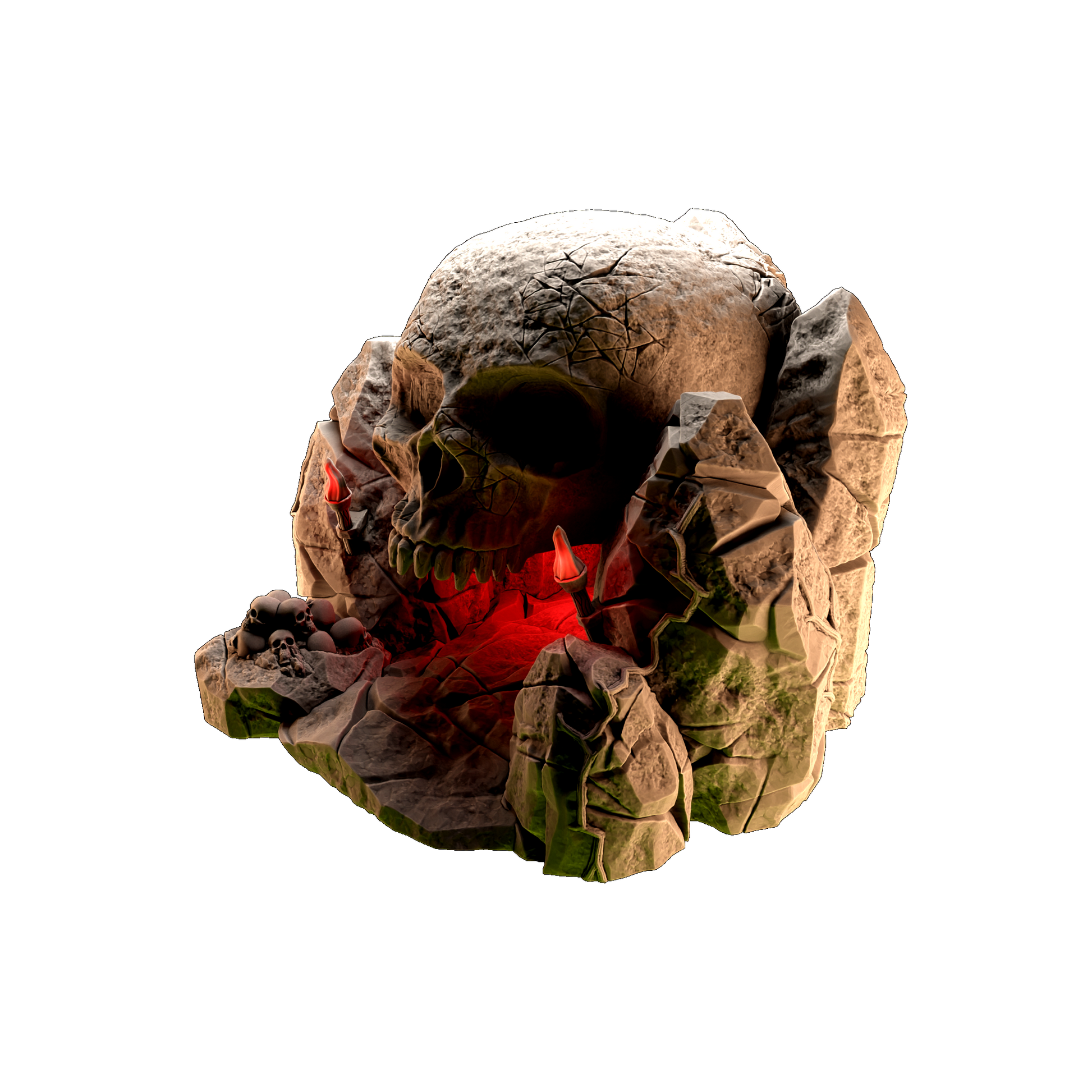 Fantasy Skull Rock Terrain Colored View