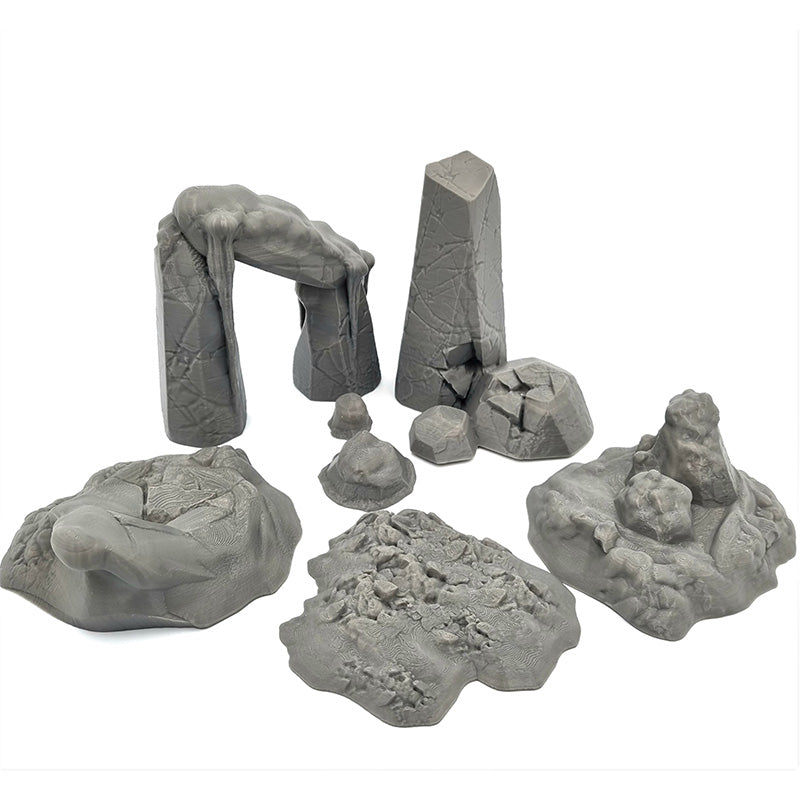 Frozen Rocks Terrain | 3d Printed Models – QP3D – QP3D Wargames