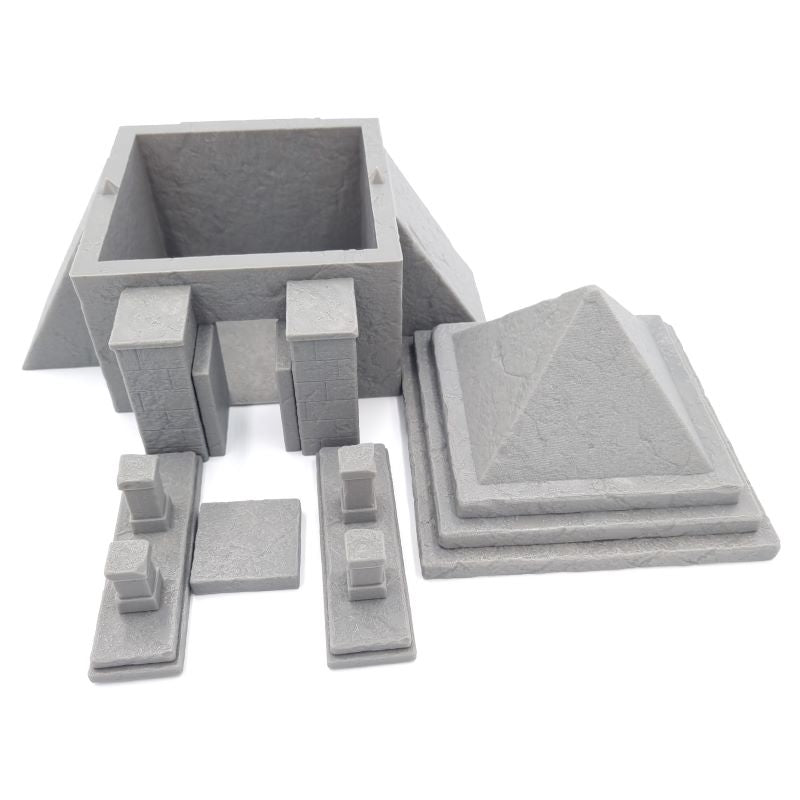 Pyramid Rim Plate Grand Temple with Pyramid-Shaped Roof - Outer Rim | 3D Printed for ...