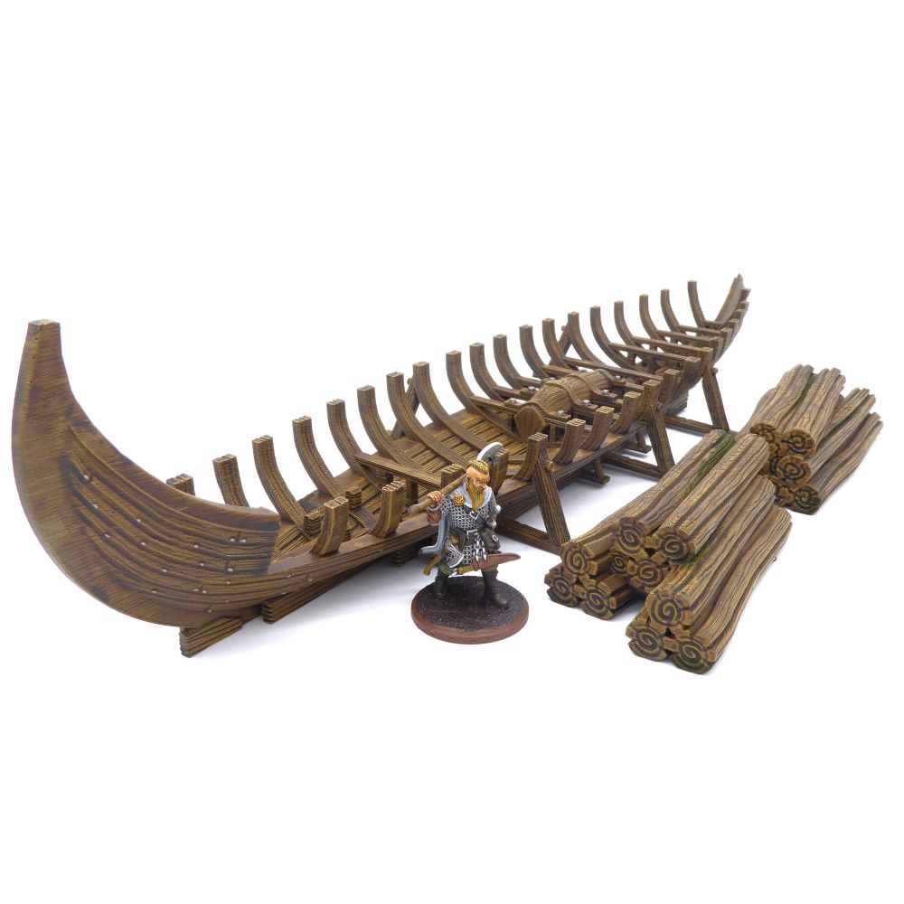 Viking Ship Construction Site – 28-32mm Tabletop Terrain