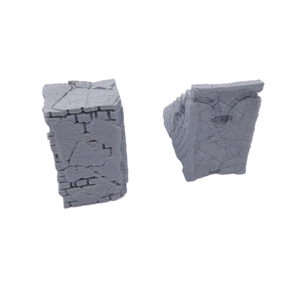 Stairs Parallel & Perpendicular – Set of 2 – 28mm Tabletop Terrain | Modular Accessory