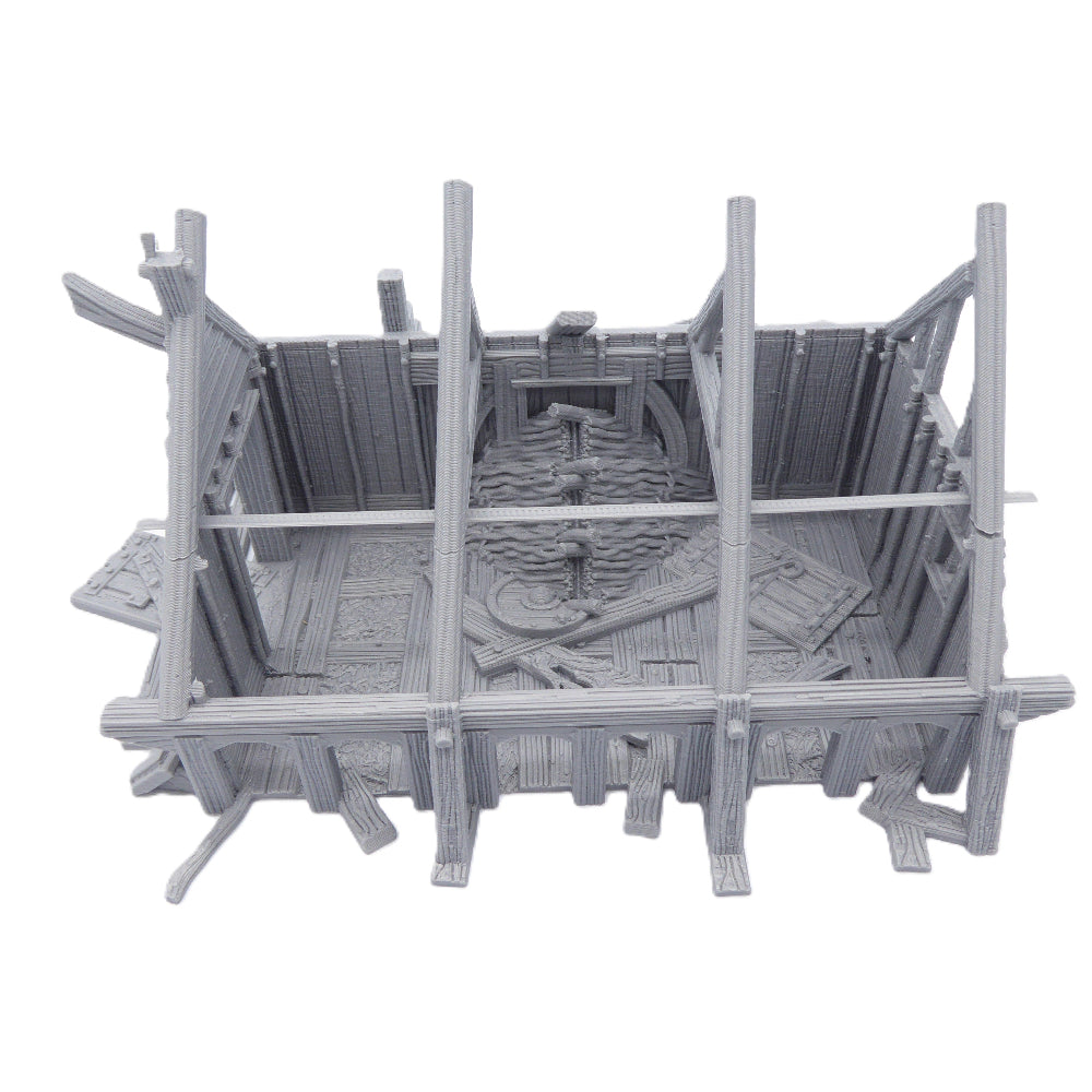 Gray architectural model on a white background