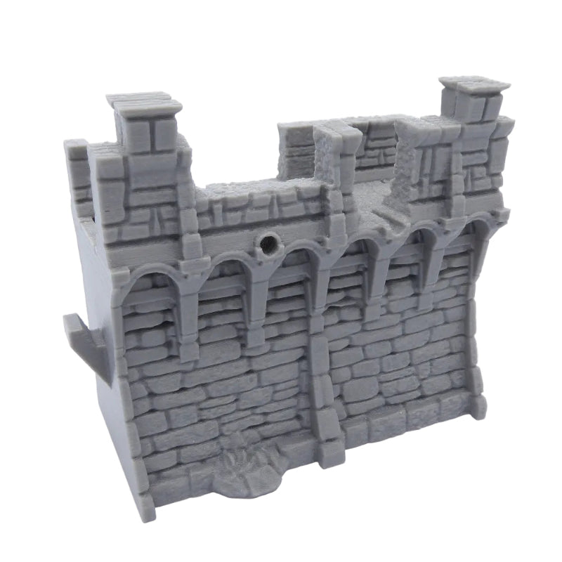 Gray stone wall model on a white background