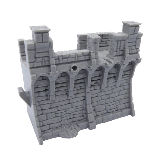 Gray stone wall model on a white background