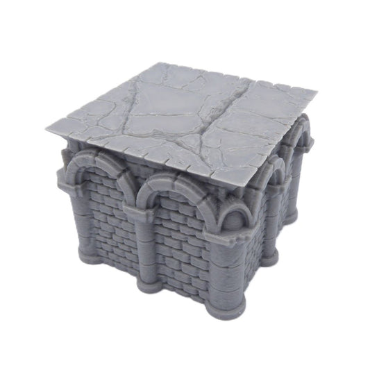 2x2 Intact Square Foundation – Byzantine Era 28mm Terrain | Tabletop Wargame Scenery