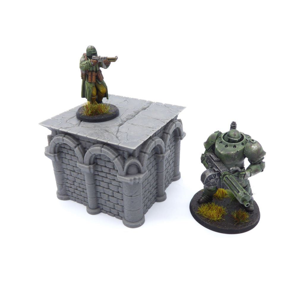 Q P Quality Printing 3D QP3D - Ruined Combat Wall, Field Landscape 28-32mm for Wargames and RPG, DND, D&D Accessories Q P Quality Printing 3D QP3D - Ruined Combat Wall, Field Landscape 28-32mm for Wargames and RPG, DND, D&D Accessories