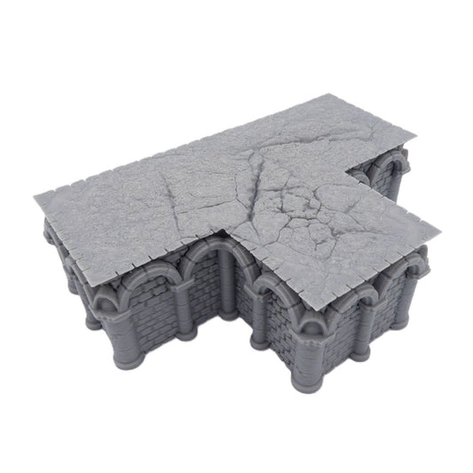 6x4 Intact T Foundation – Byzantine Era 28mm Terrain | Modular Tabletop Scenery