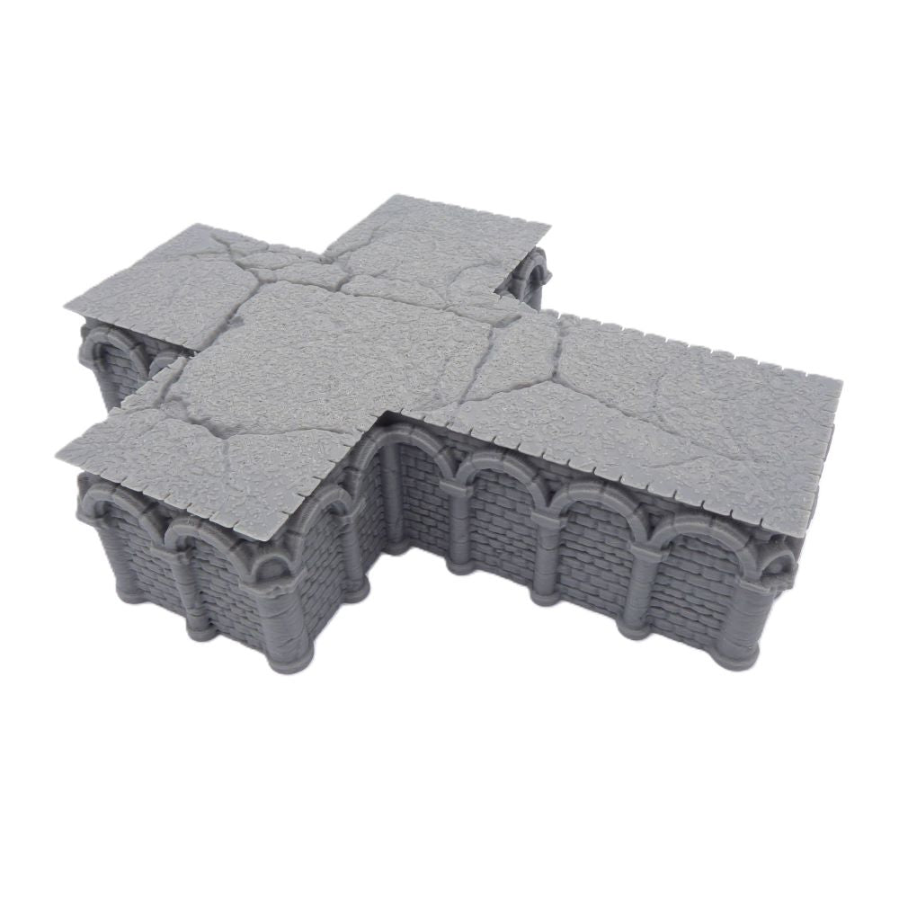 8x6 Intact Cross Foundation – Byzantine Era 28mm Terrain | Modular Battlefield Scenery