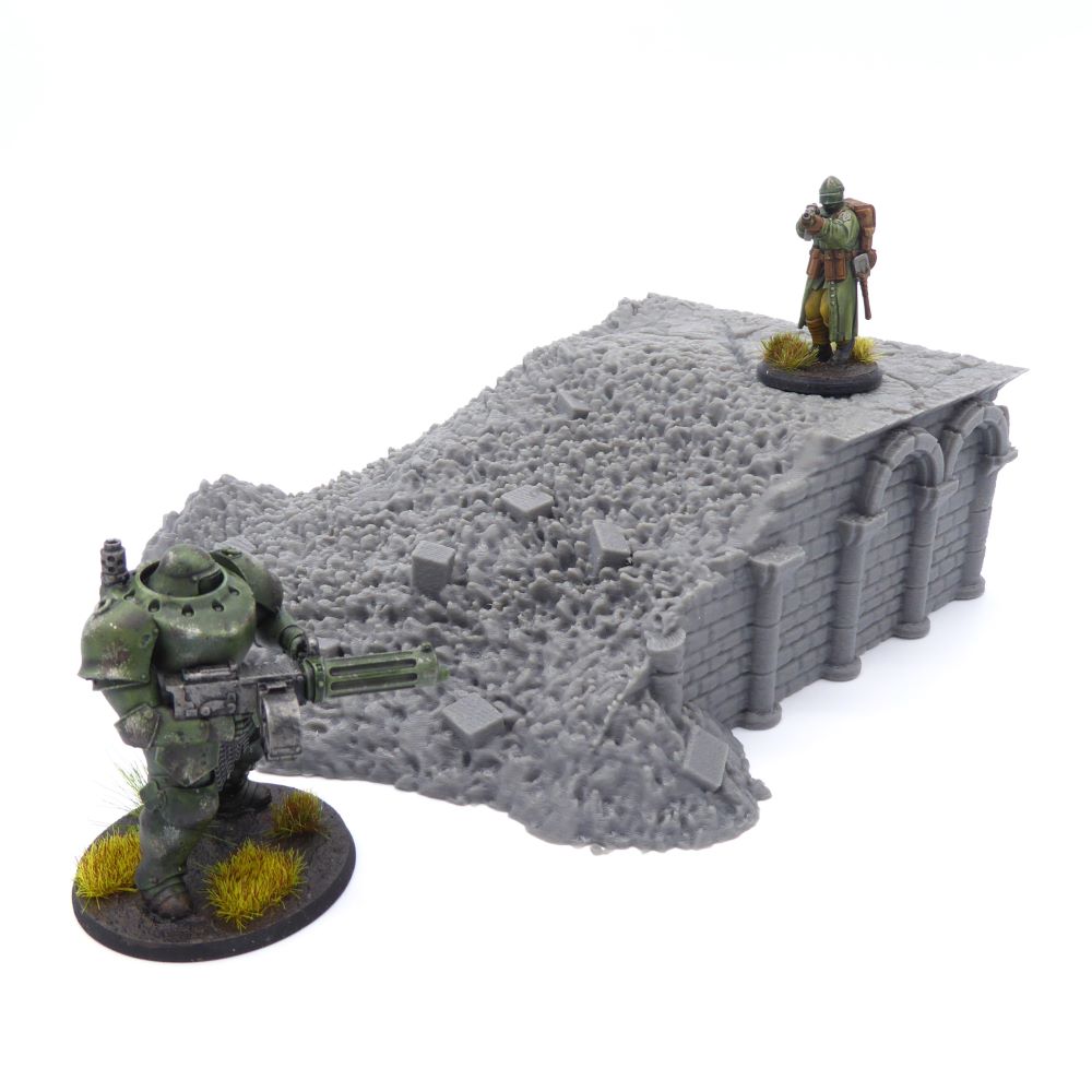 5x5 Ruined Foundation – Byzantine Era 28mm Terrain | Ruined Battlefield Base