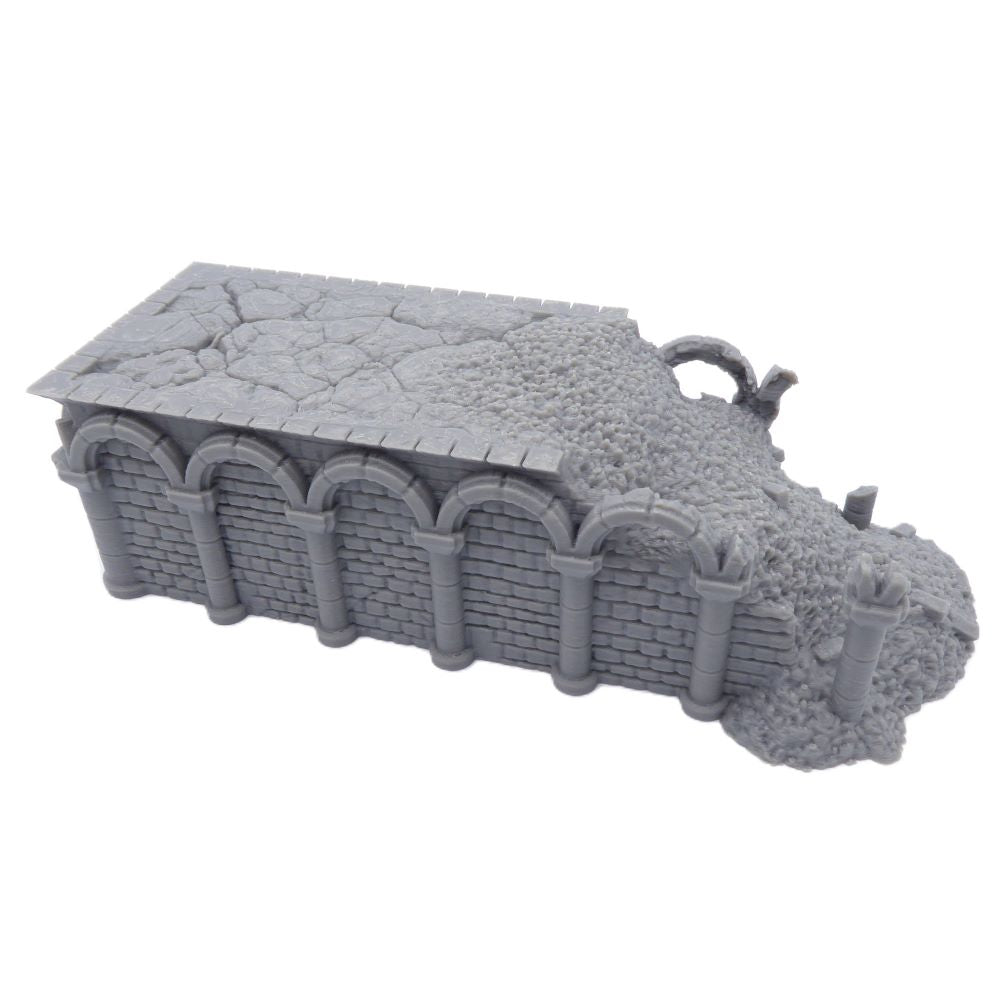8x2 Ruined Foundation – Byzantine Era 28mm Terrain | Ruined Modular Scenery