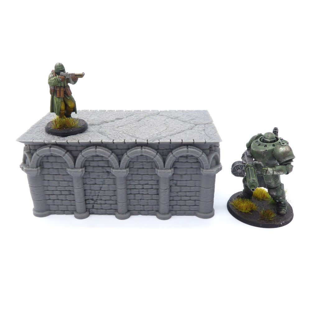 4x2 Intact Rectangle Foundation – Byzantine Era 28mm Terrain | Tabletop Wargame Scenery