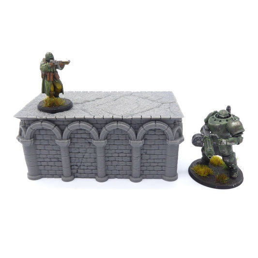 4x2 Intact Rectangle Foundation – Byzantine Era 28mm Terrain | Tabletop Wargame Scenery