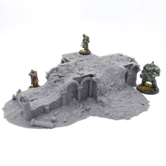 8x6 Ruined Cross Foundation – Byzantine Era 28mm Terrain | Ruined Battlefield Terrain