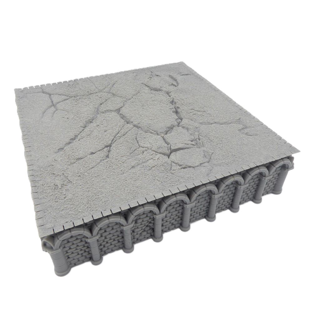 8x8 Intact Square Foundation – Byzantine Era 28mm Terrain | Large Modular Battlefield Base