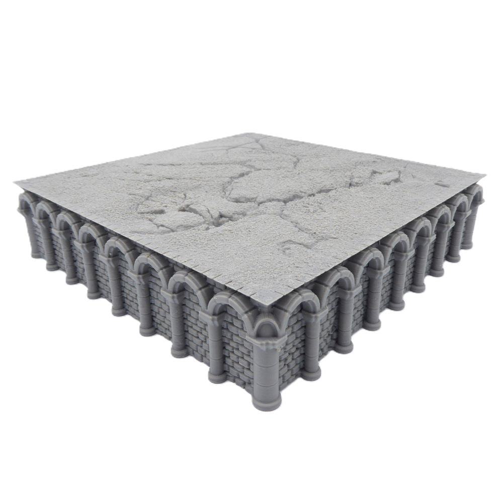 8x8 Intact Square Foundation – Byzantine Era 28mm Terrain | Large Modular Battlefield Base