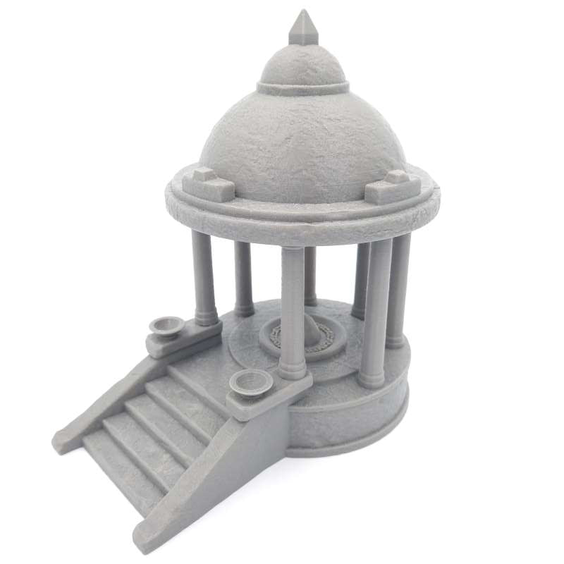 Round Shrine with Domed Roof - Outer Rim Side View