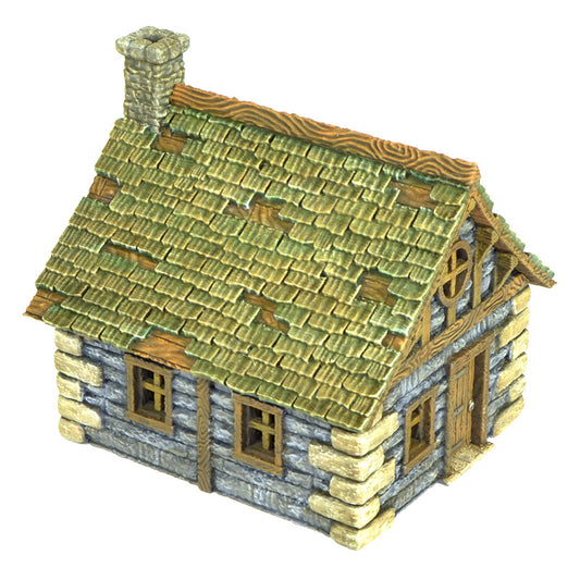 Small Rural Cottage House v.1 Paintable