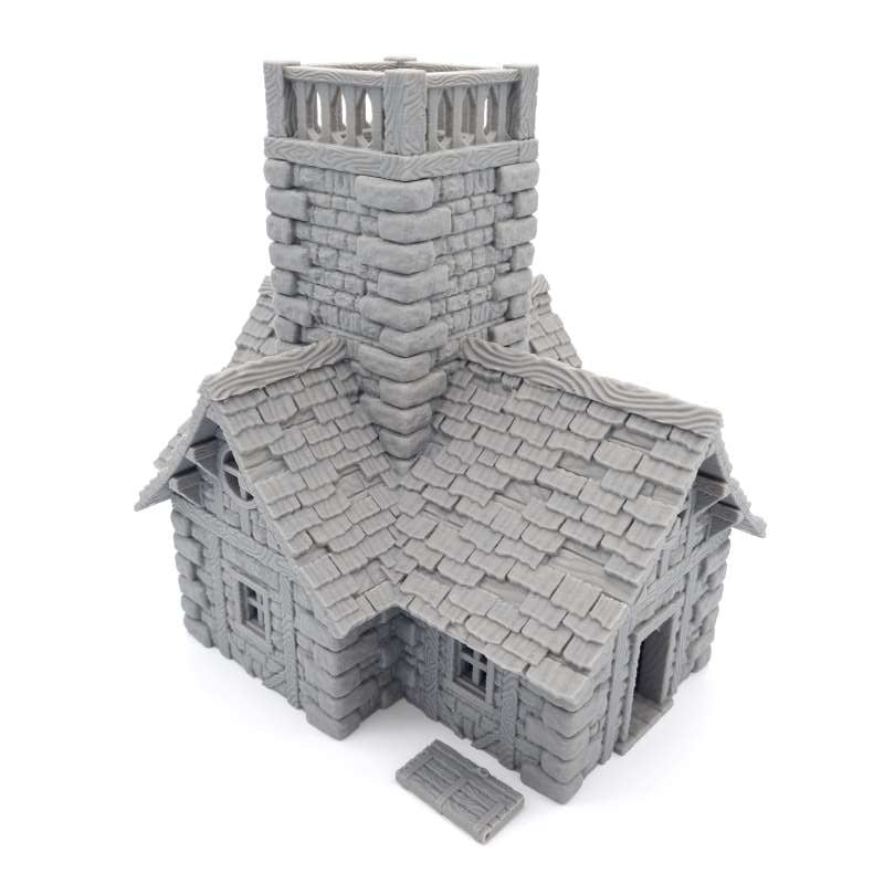 Small Rural Cottage House with Tower